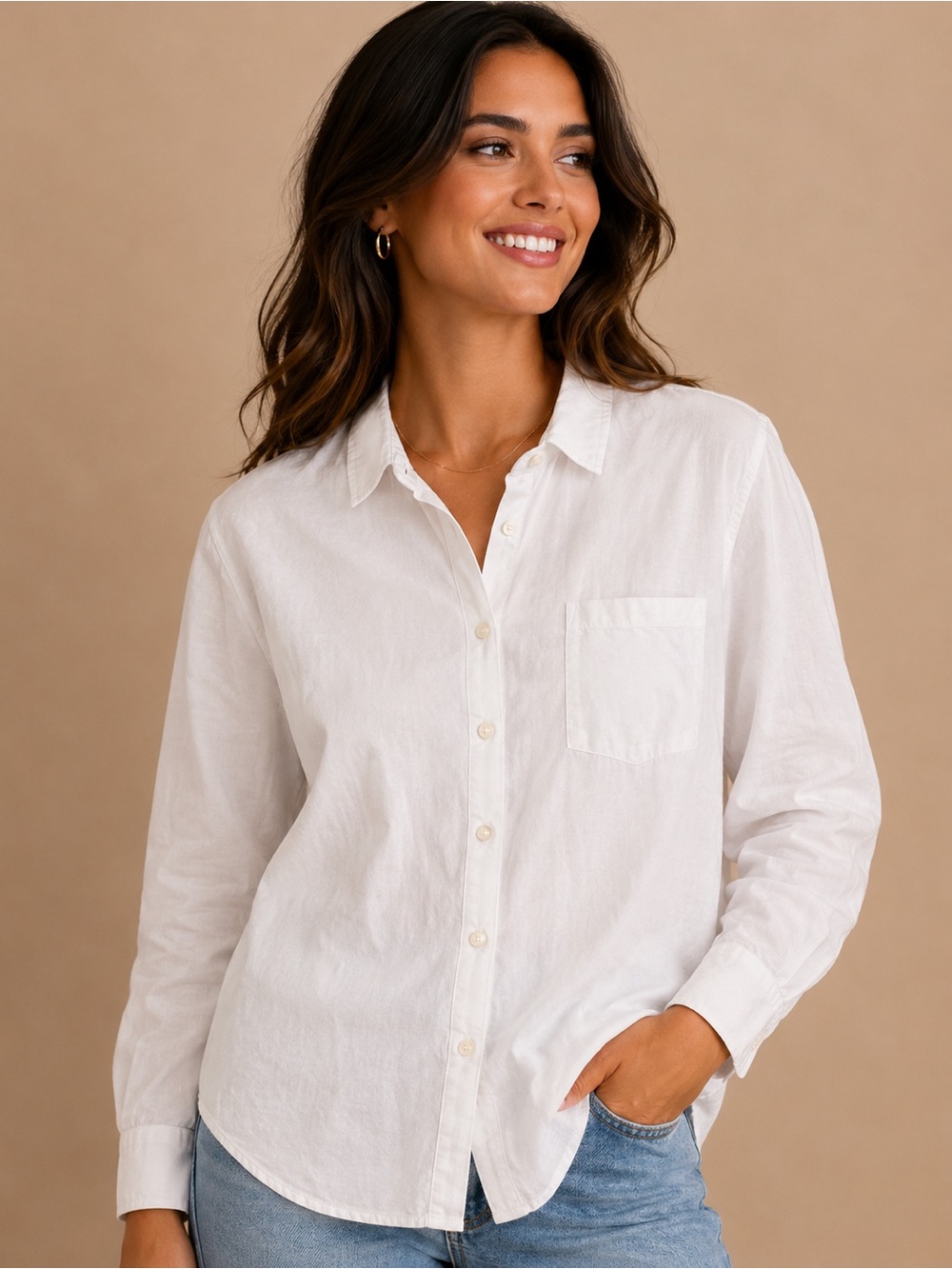 AYR Light Blue Button Down Shirt Large Oversized Quiet Luxury Blouse